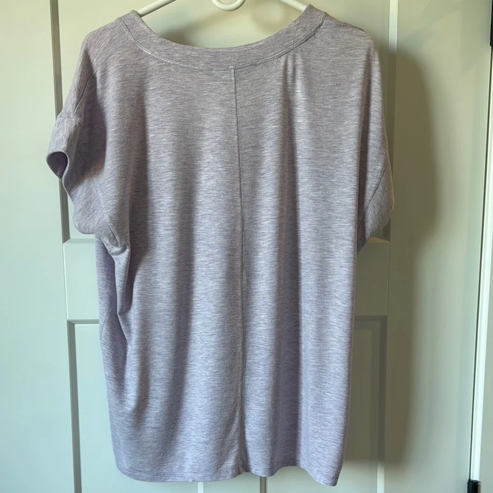 White House Black Market Purple Relaxed Short Sleeve Tee - Picture 5 of 6